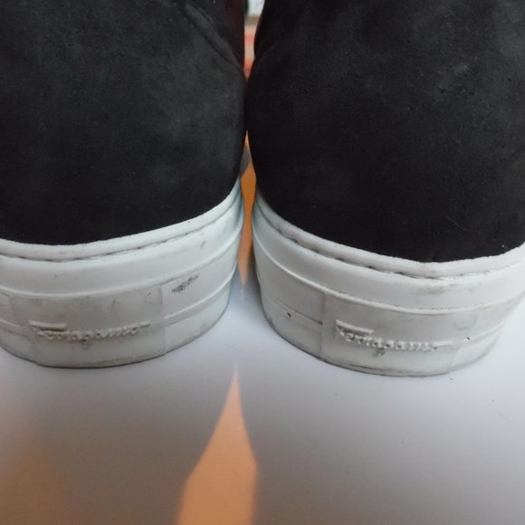 Salvatore Ferragamo Lucio Shearling Real Fur Gray Suede Winter Boots Shoes - Picture 9 of 15